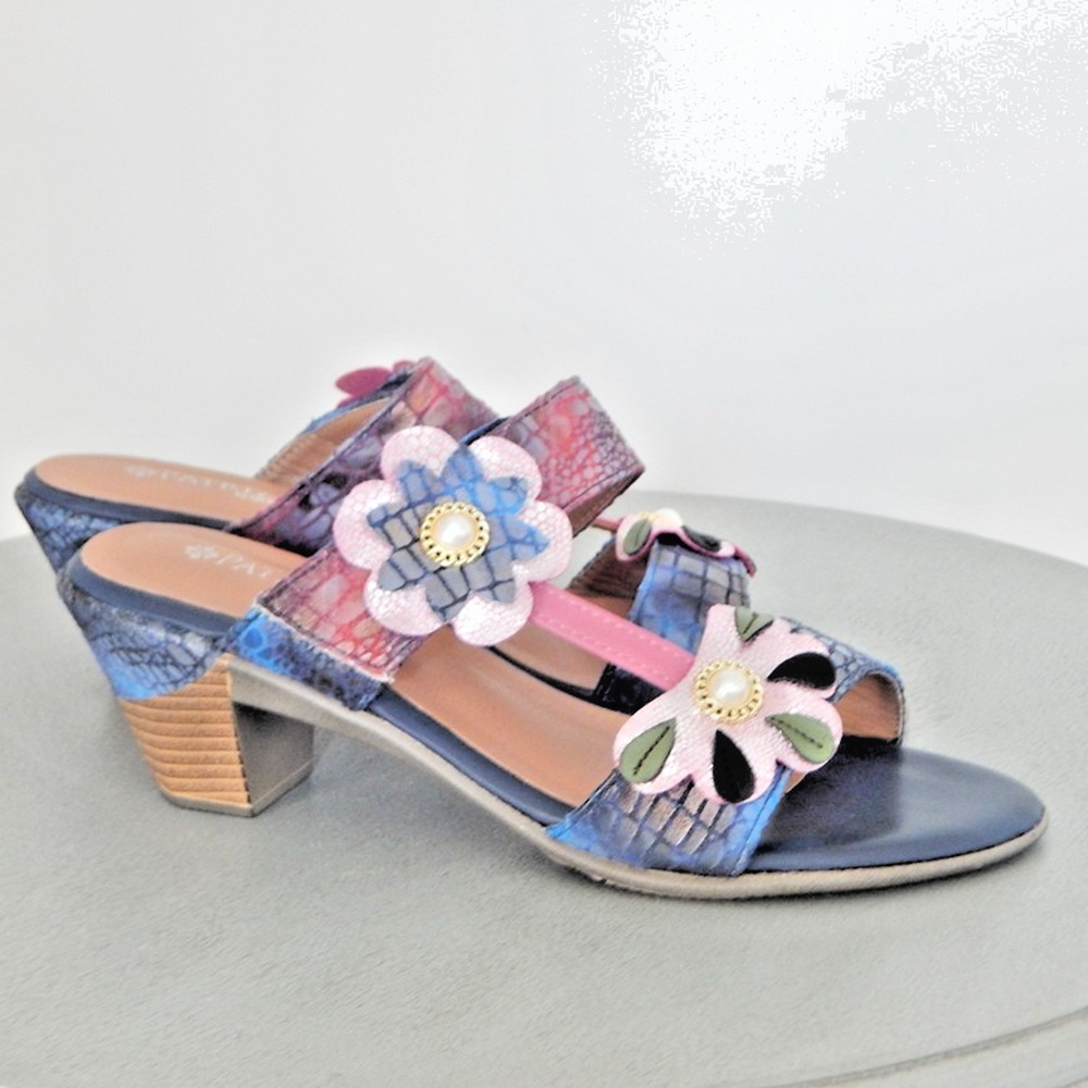 NIB Patrizia Spring Step Lucia Exotic Slide Sandals Comfort Women's EU 41/US 10